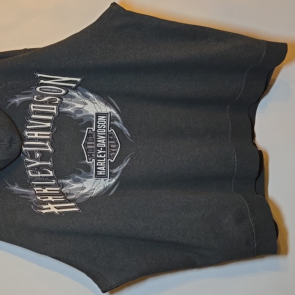 Harley-Davidson Men's Full Zip Cotton Large Logo Back Hoodie Swestshirt 3XL NWOT - Picture 5 of 14